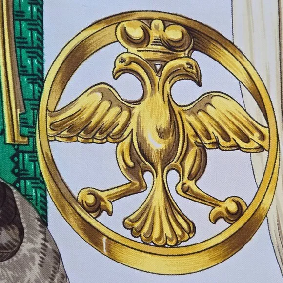 Hermès Vintage Silk Scarf Étriers Stirrups Equestrian Hand Rolled - Picture 12 of 16